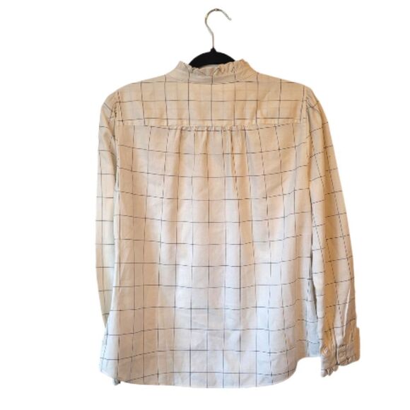 UNTUCKit For Her Ivory Winona Window Pane Button Down Shirt Women - Picture 3 of 7